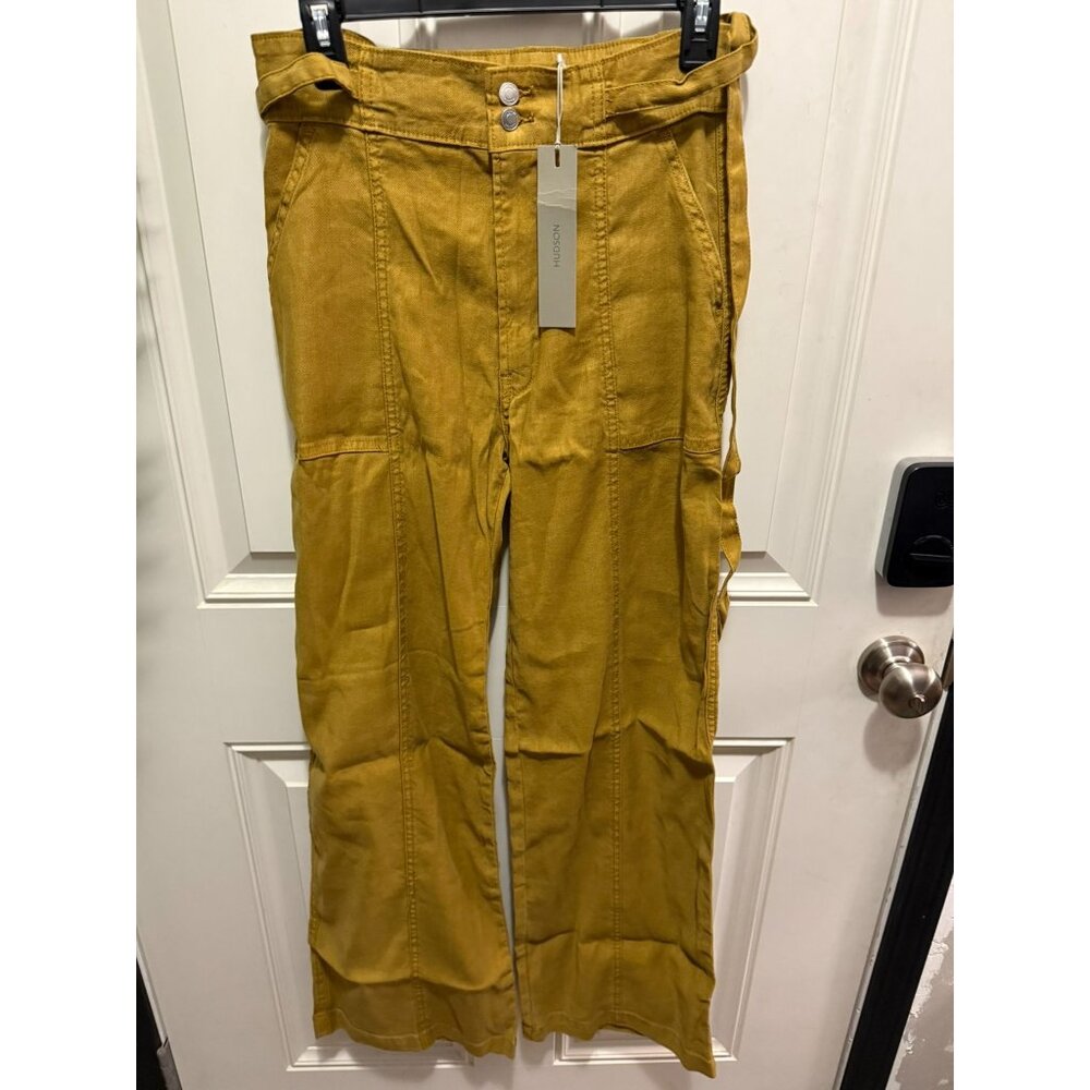 Hudson Women's Desert Sand Wide-Leg Pants Size 26 Cotton Blend Casual & Stylish